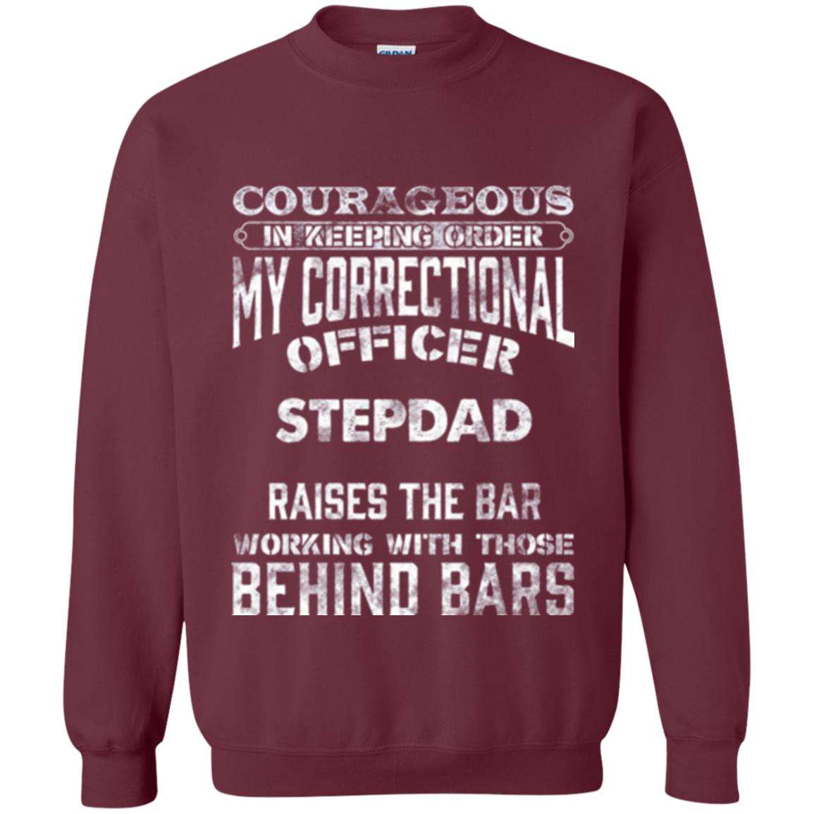 Daddy T-shirt Correctional Officer Step Dad Support Maroon