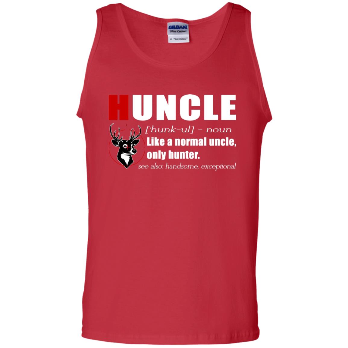 Huncle Definition Like A Normal Uncle Only Hunter Hunting Uncle Gift Shirt For Mens Red