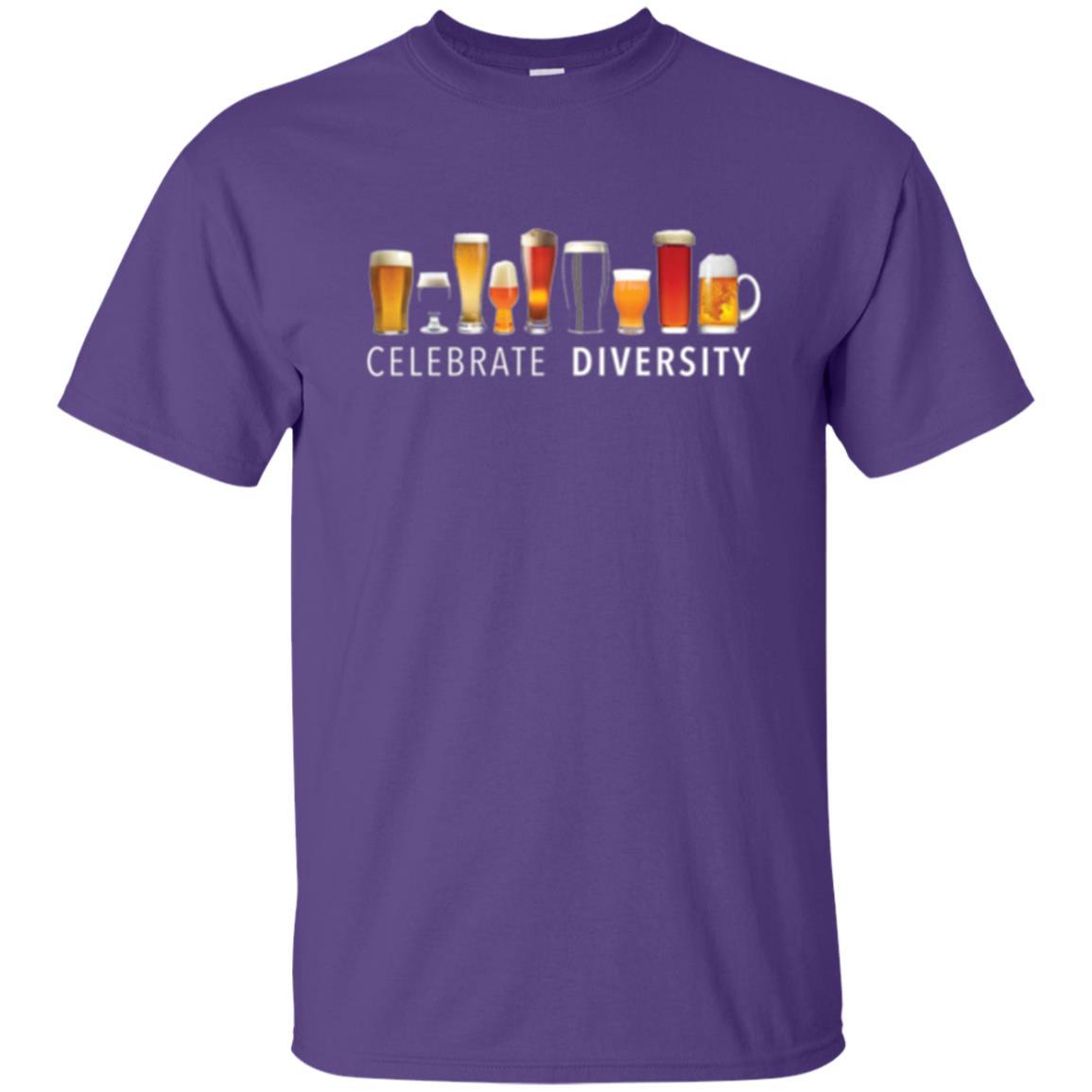 Beer Lover T-shirt Celebrate Diversity Purple