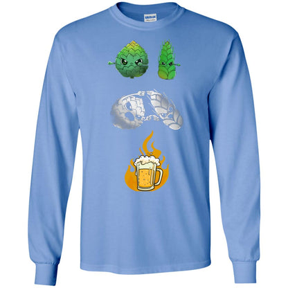 Beer Lover T-shirt Beer Fusion Flags Carolina Blue
