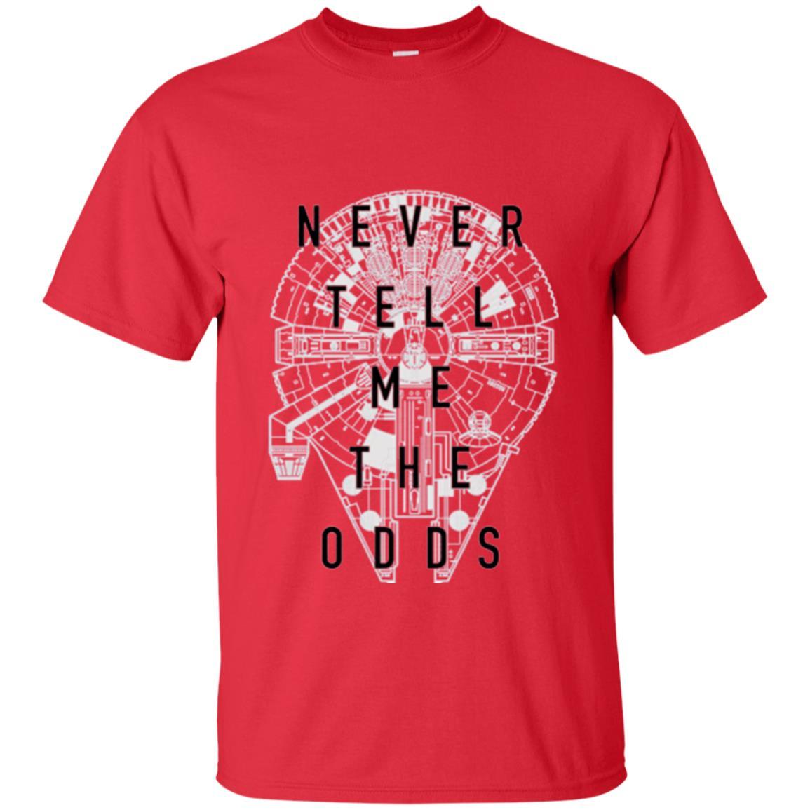 Film T-shirt Falcon Never Tell Me The Odds T-shirt Red