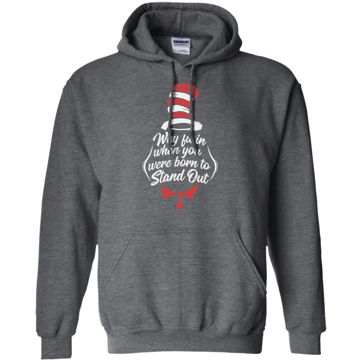 Why Fit In When You Were Born To Stand Out Teacher T-shirt Dark Heather