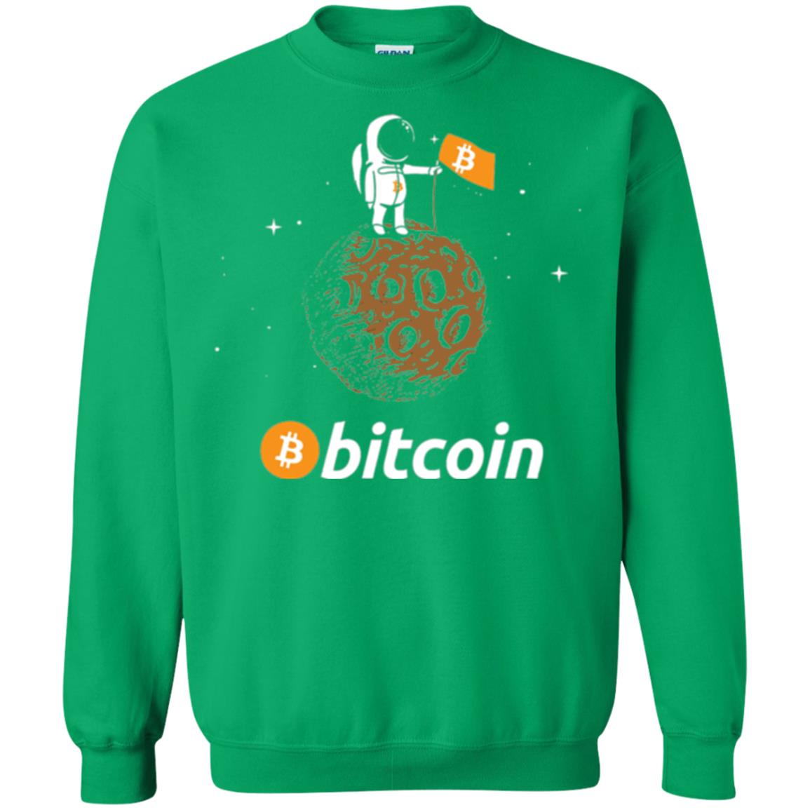 Bitcoin T-shirt Featuring Astronaut Irish Green