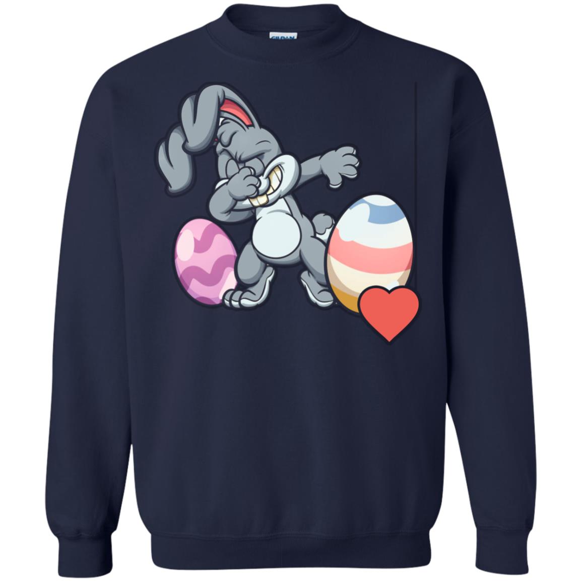 Easter Bunny Dabbing Gift Shirt Easter Holiday Navy
