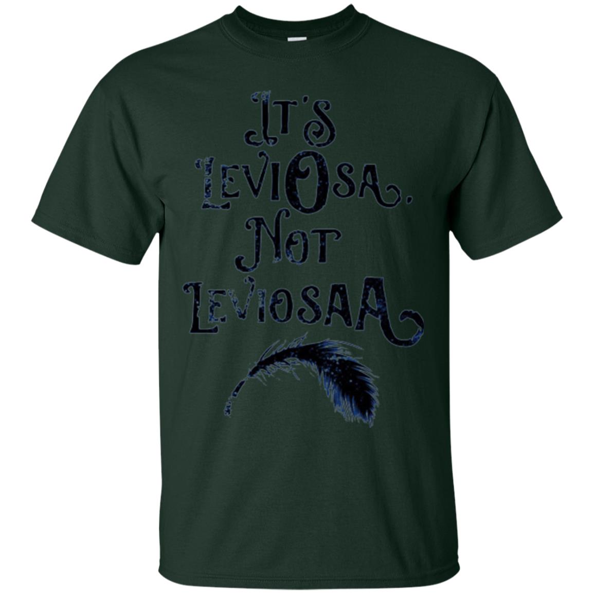 Feather Dirty Black T-shirt It_s Leviosa Not Leviosaa Forest