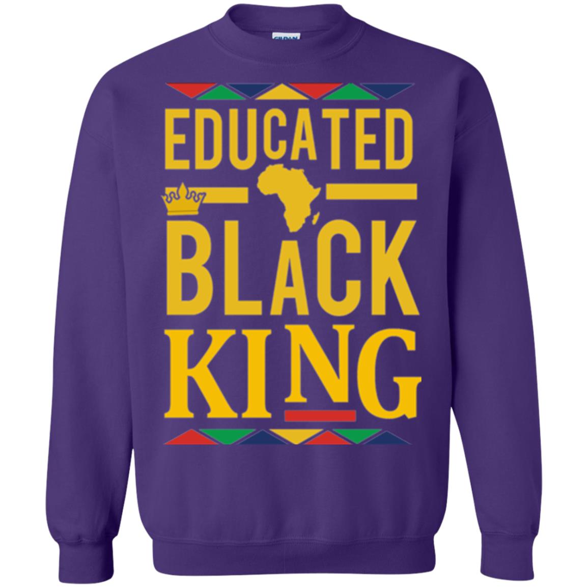 African Dna Pride T-shirt Dashiki Educated Black King Purple