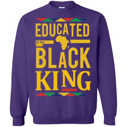 African Dna Pride T-shirt Dashiki Educated Black King Purple