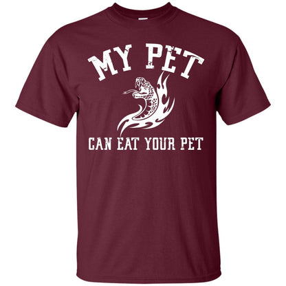 My Pet Can Eat Your Pet Snack Lover T-shirt Maroon