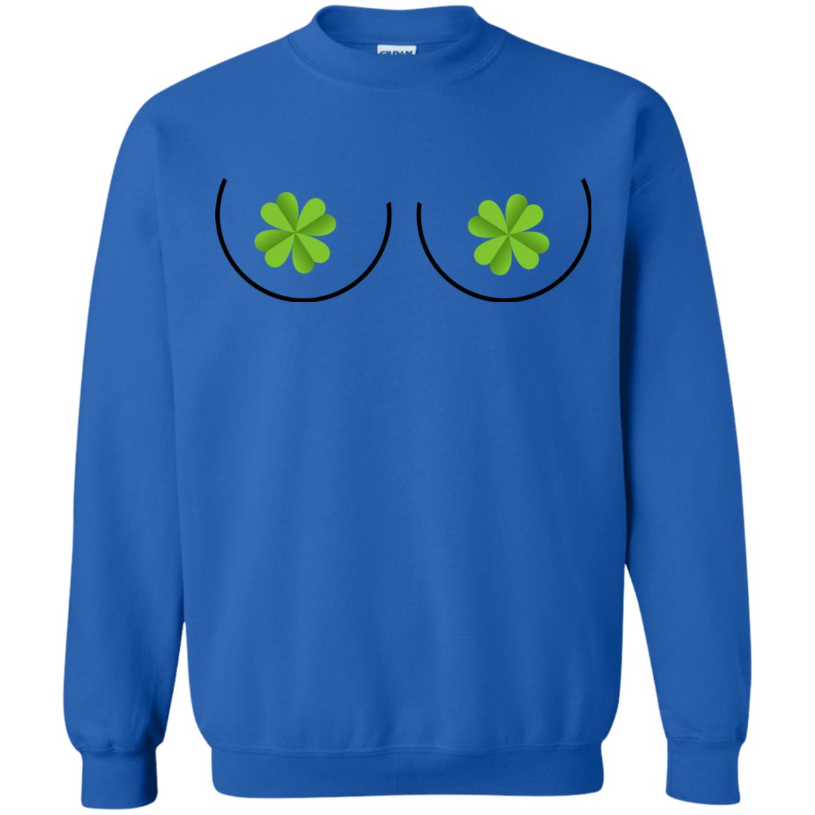 Shamrocks Breast Saint Patrick_s Day T-shirt Royal