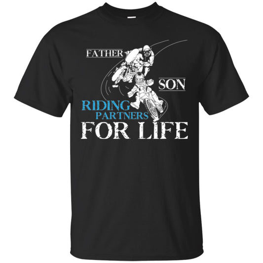 Motocross T-shirt Father Son Riding Partners For Life Black