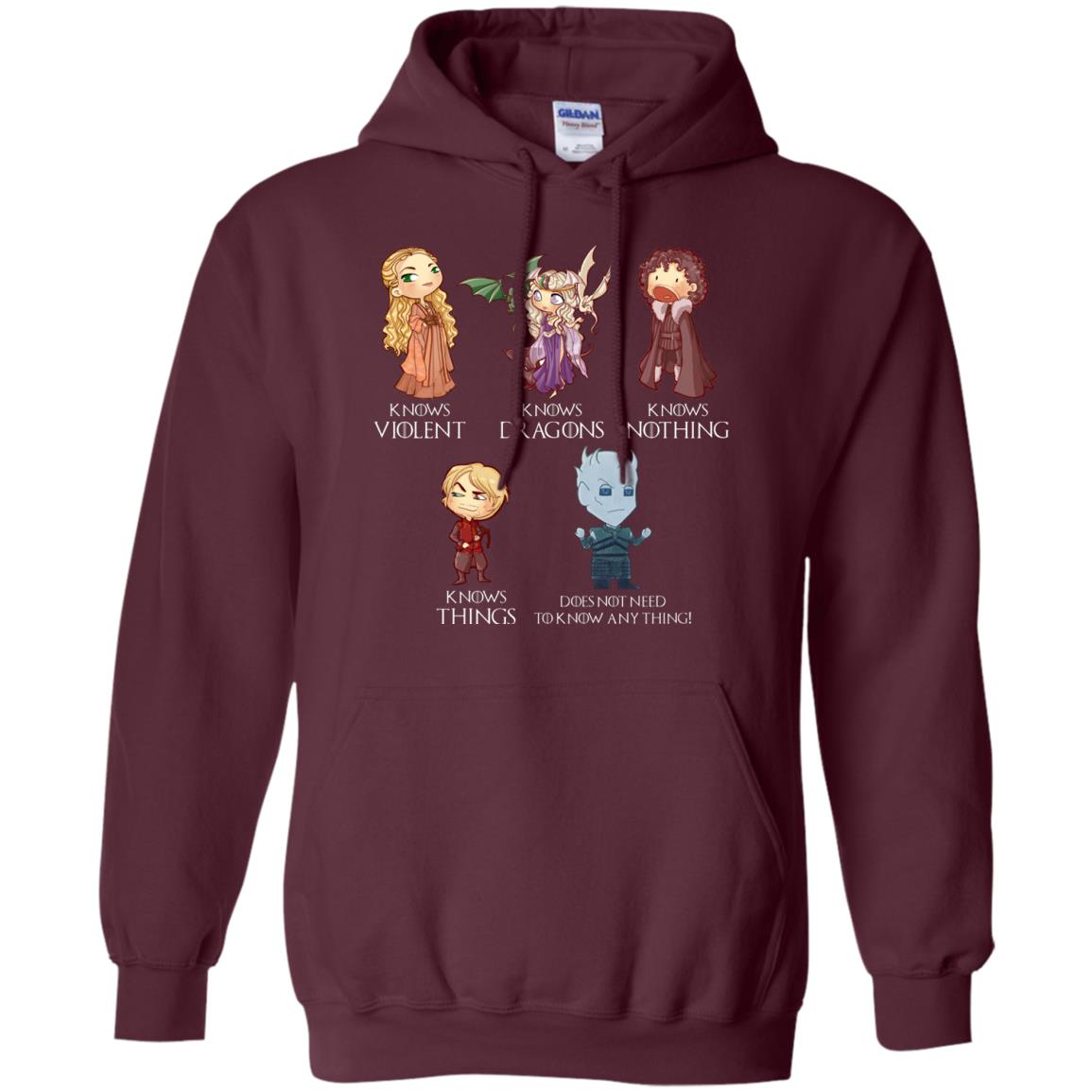 Know Something Game Of Thrones Fan T-shirt Maroon