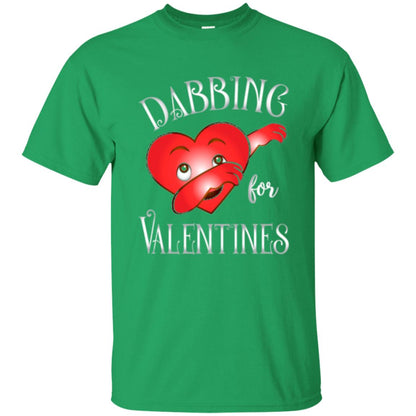 Valentines Day T-shirt Dabbing Heart T-shirt Irish Green