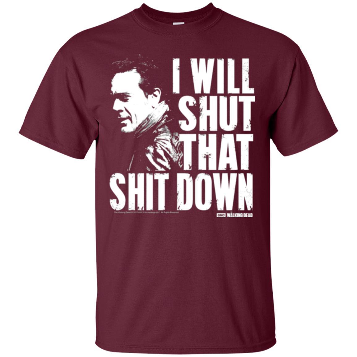 Film T-shirt I Shut That Shit Down Maroon