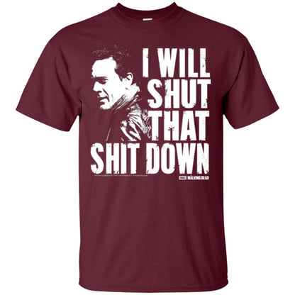 Film T-shirt I Shut That Shit Down Maroon
