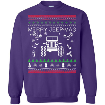 Christmas T-shirt Mery Jeep-mas Jeep Ugly Purple