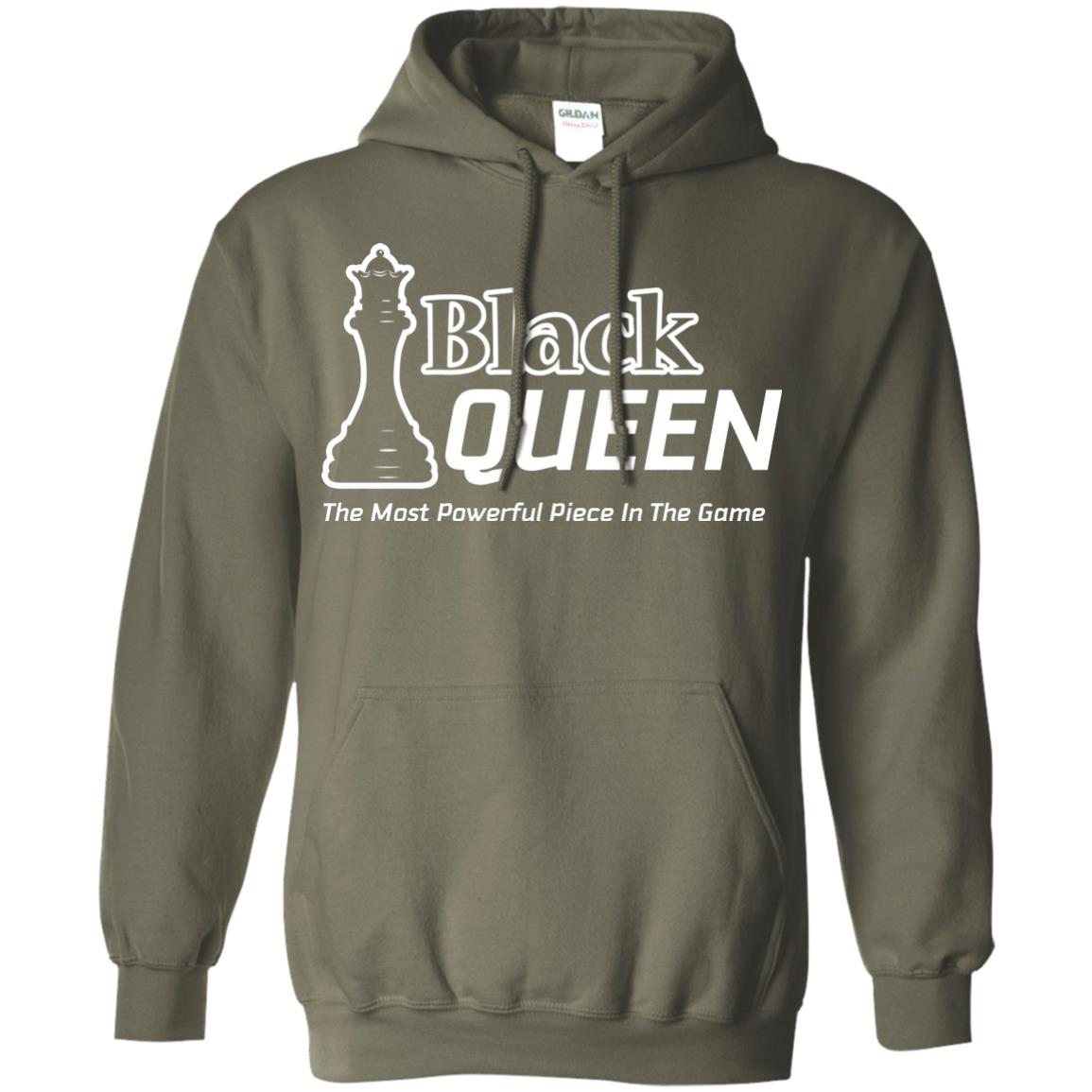 Black Queen Proud Black Woman African American T-shirt Military Green