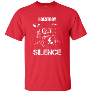 Drummer T-shirt I Destroy Silence