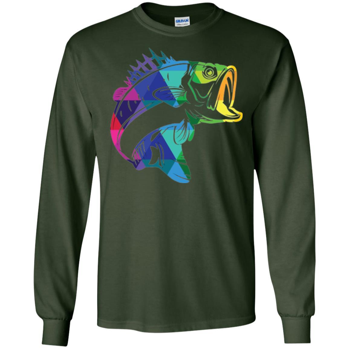 Fisherman T-shirt Fish For Bass Forest Green