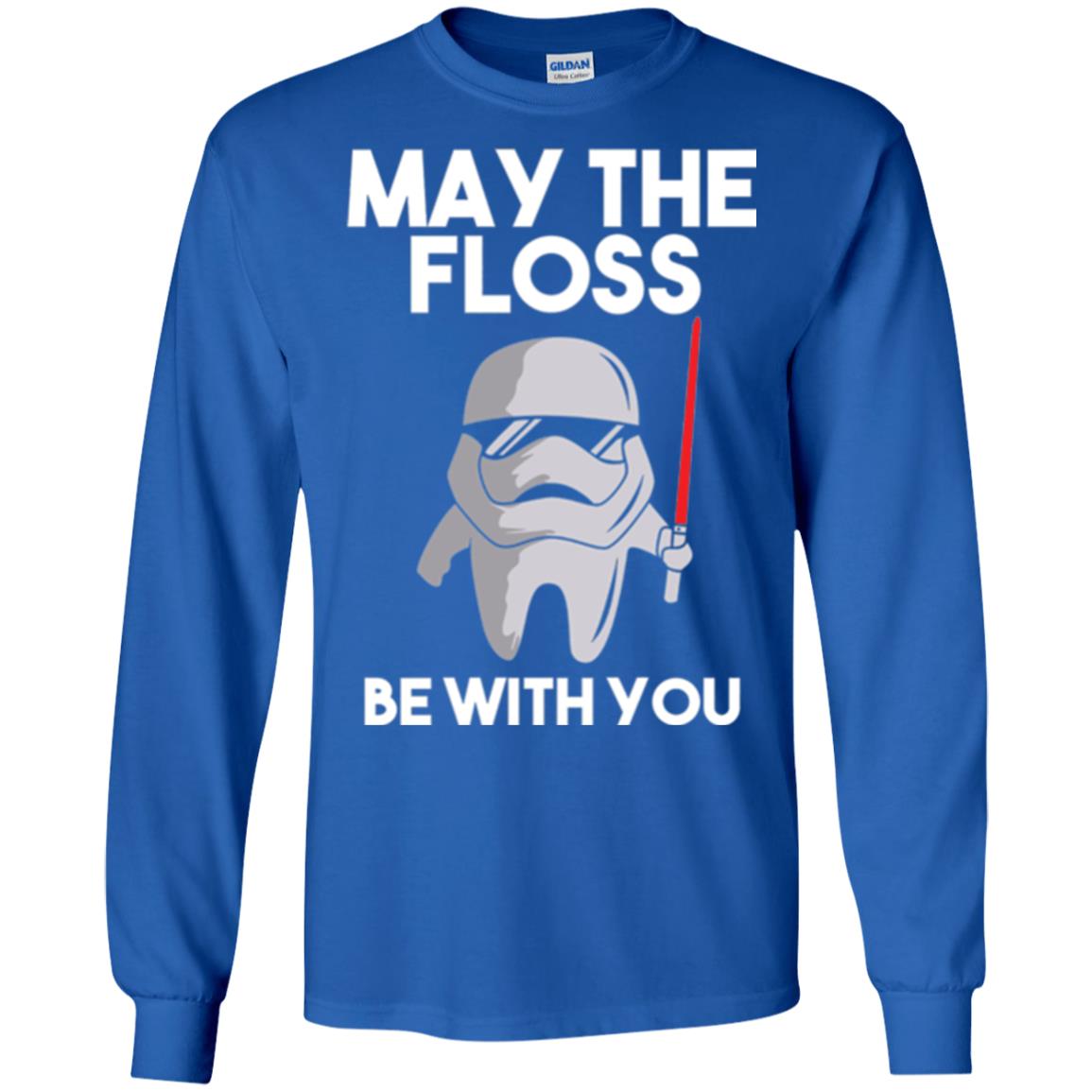 Dentist T-shirt May The Floss Be With You T-shirt Royal
