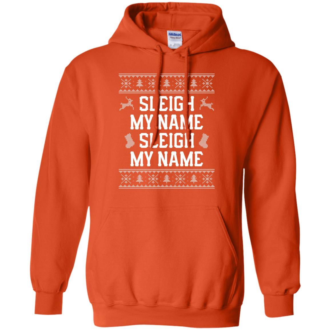 Christmas T-shirt Sleigh My Name Orange