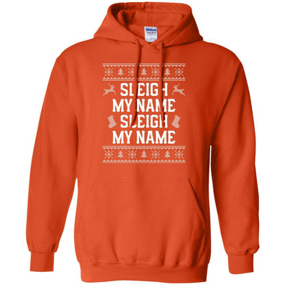 Christmas T-shirt Sleigh My Name Orange