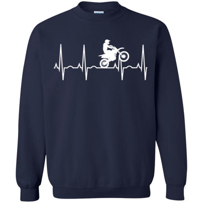 Dirt Bike Rider T-shirt Dirt Bike Heartbeat T-shirt Navy