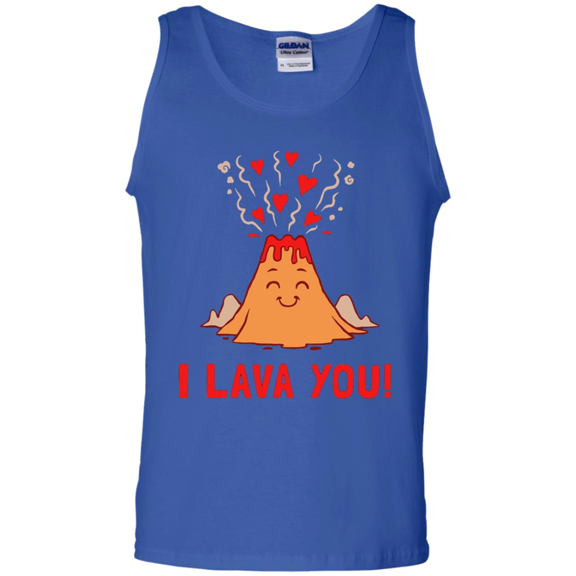 Funny Volcano Valentines Love T-shirt I Lava You T-shirt Royal