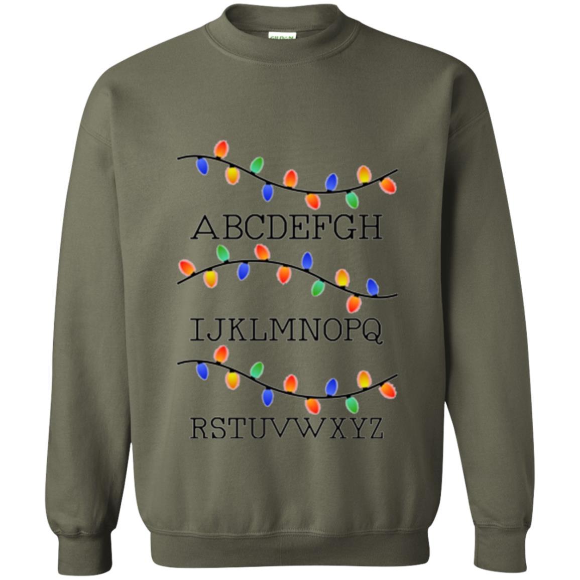 Alphabet Christmas Fairy Lights Military Green
