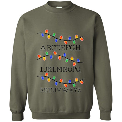Alphabet Christmas Fairy Lights Military Green
