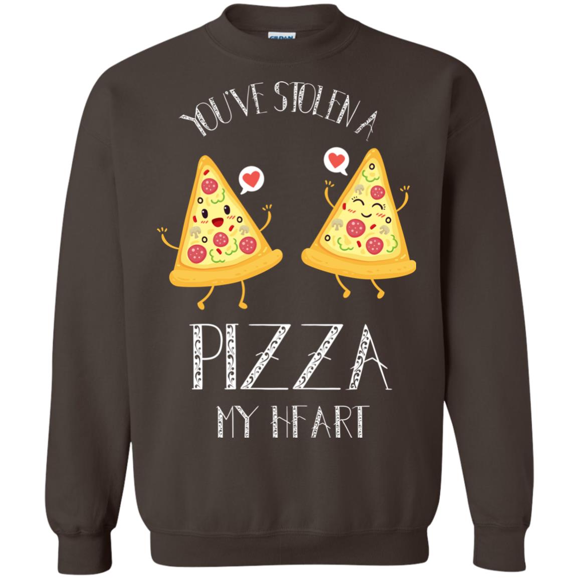 Pizza Lover T-shirt You've Stolen A Pizza My Heart Dark Chocolate