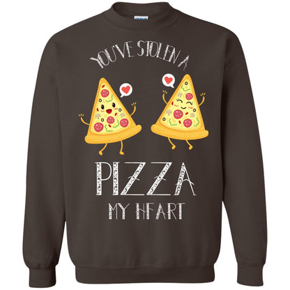 Pizza Lover T-shirt You've Stolen A Pizza My Heart Dark Chocolate