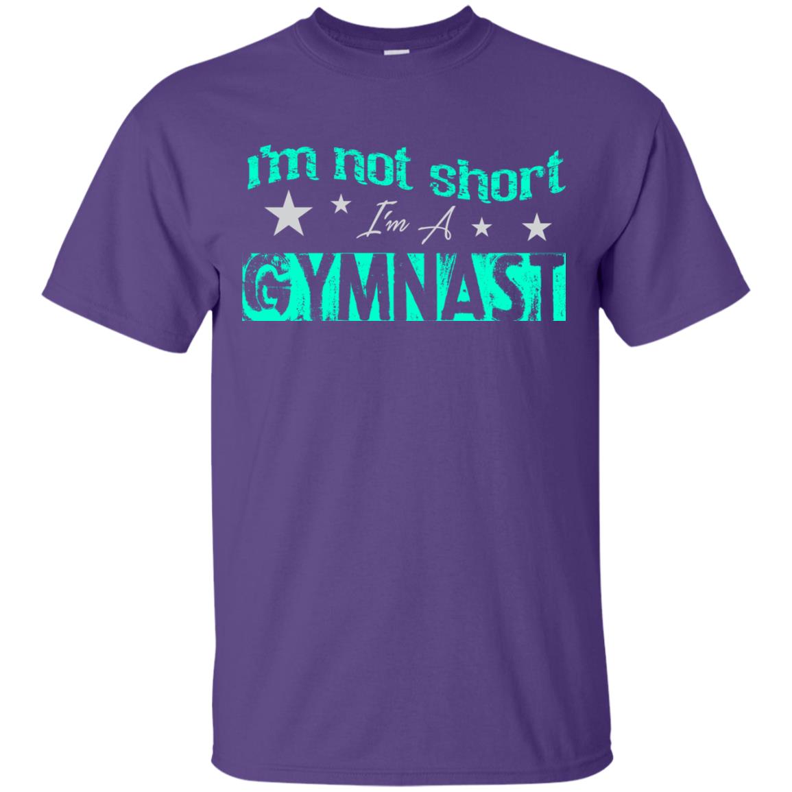 Gymnast T-shirt I_m Not Short I_m A Gymnast Purple