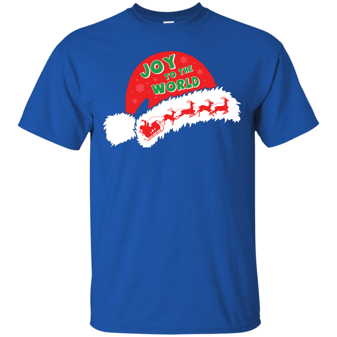 Christmas T-shirt Joy To The World Royal