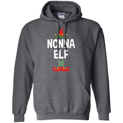 Christmas T-shirt Nonna Elf Christmas Pajamas Dark Heather