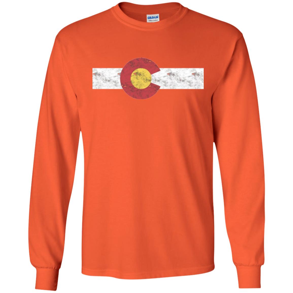 Colorado State Flag T-shirt Patriotic Colorado Day Orange