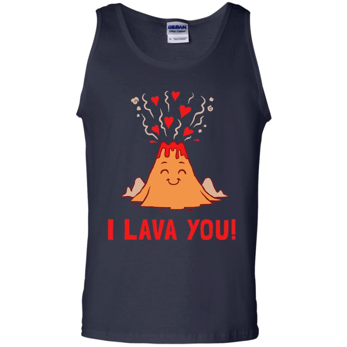 Funny Volcano Valentines Love T-shirt I Lava You T-shirt Navy