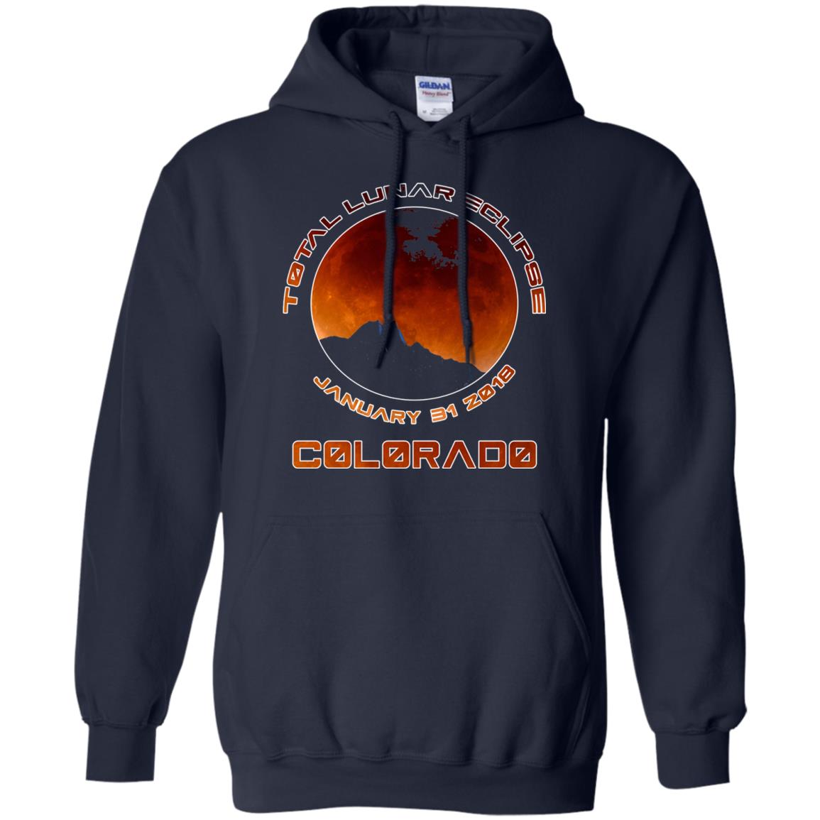 Colorado Lunar Eclipse 2018 T-shirt January 31 Navy