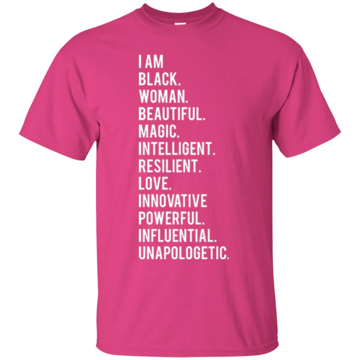 I Am Black Woman Black History Month 2018 T-shirt Heliconia