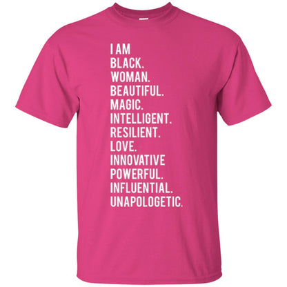 I Am Black Woman Black History Month 2018 T-shirt Heliconia
