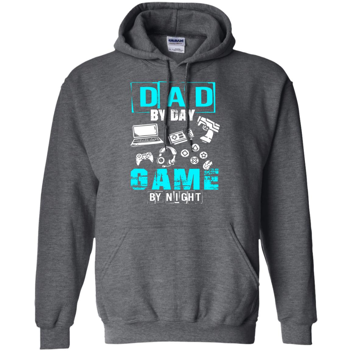 Dad By Day Gamer By Night Gamer T-shirt Dark Heather