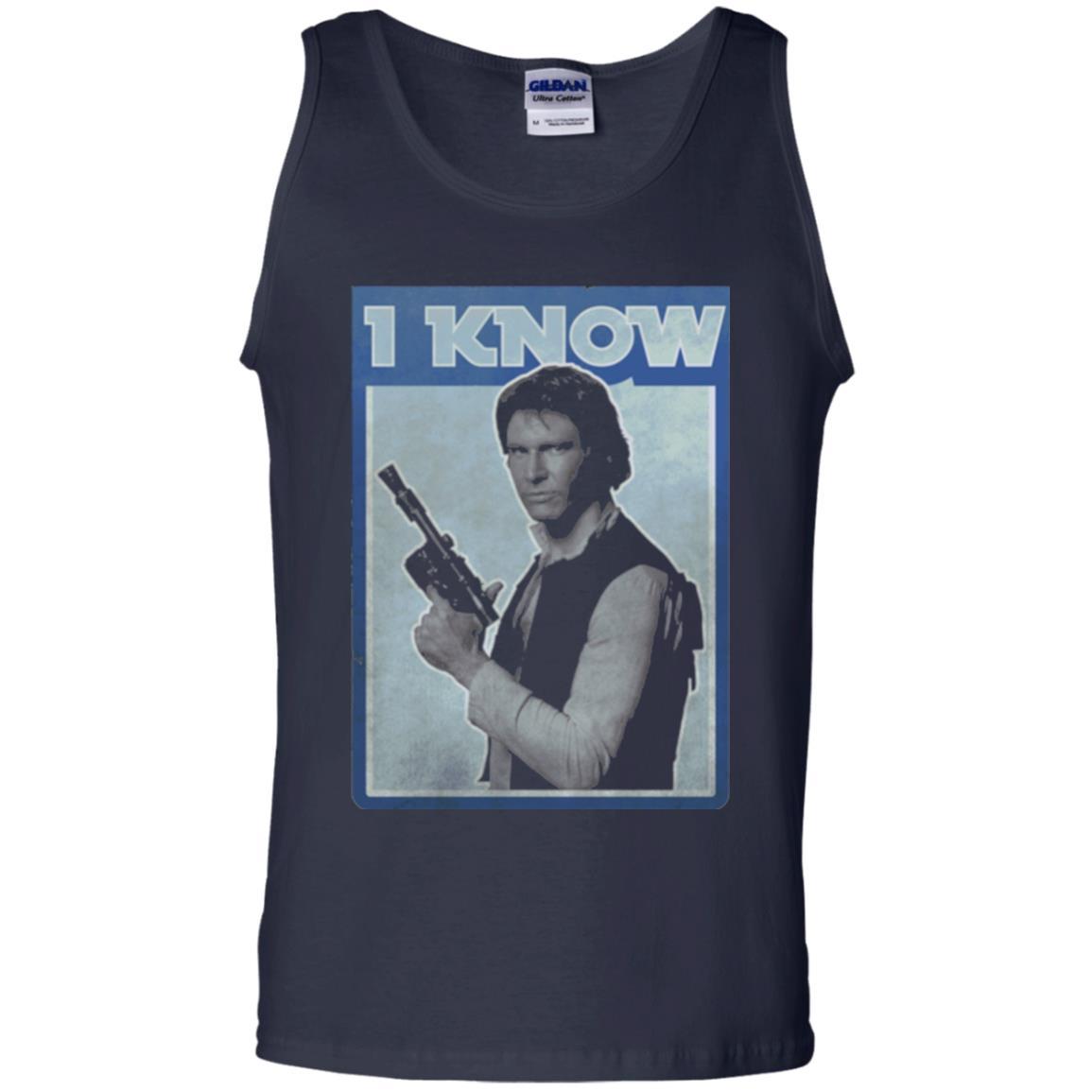 Film T-shirt Han Solo Iconic Unscripted I Know Graphic Navy