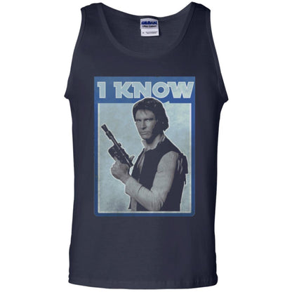 Film T-shirt Han Solo Iconic Unscripted I Know Graphic Navy