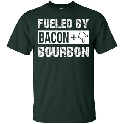 Whisky T-shirt Fueled By Bacon And Bourbon Forest Green