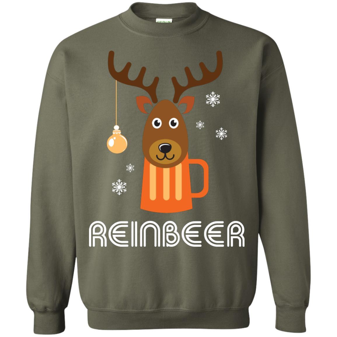 Christmas T-shirt Reinbeer Military Green