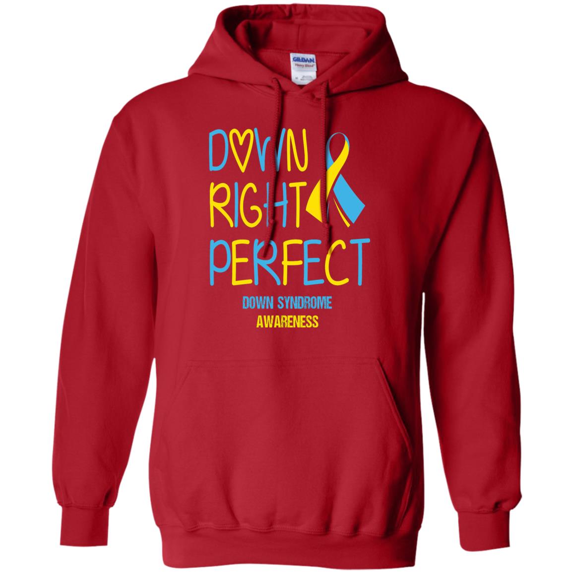 Down Right Perfect Down Syndrome Awareness T-shirt Red