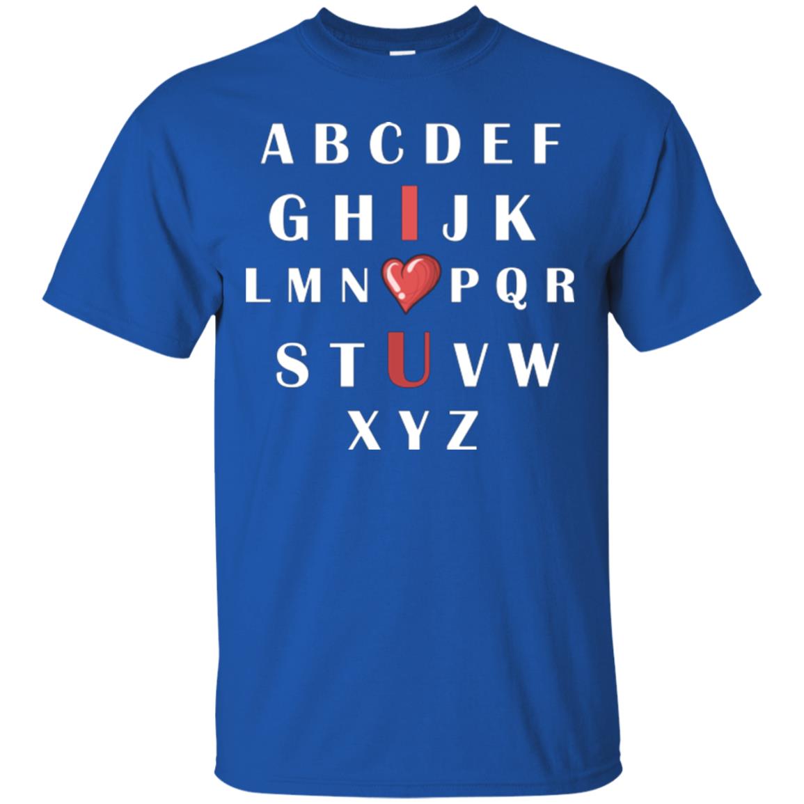 Alphabet I Love You T-shirt Royal