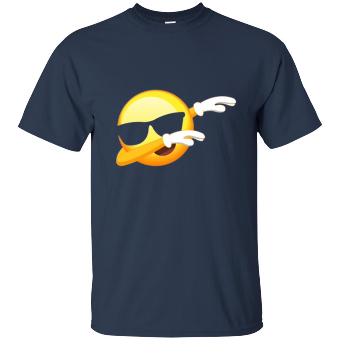 Funny Dabbing Emoji Cool Emoji Dab T-shirt Navy