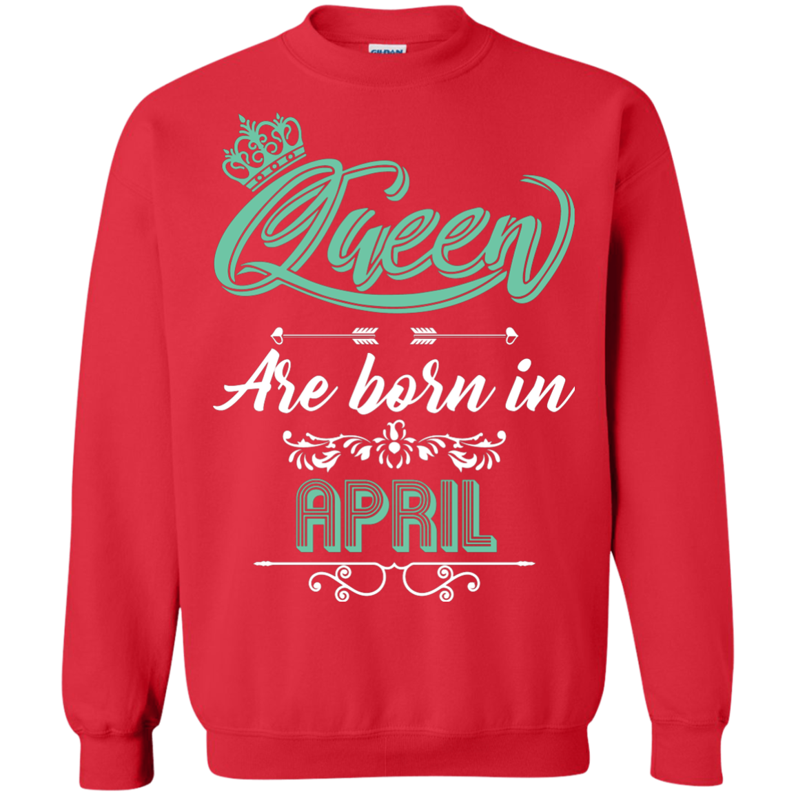 Brithday T-Shirt Queen Are Born In April Red