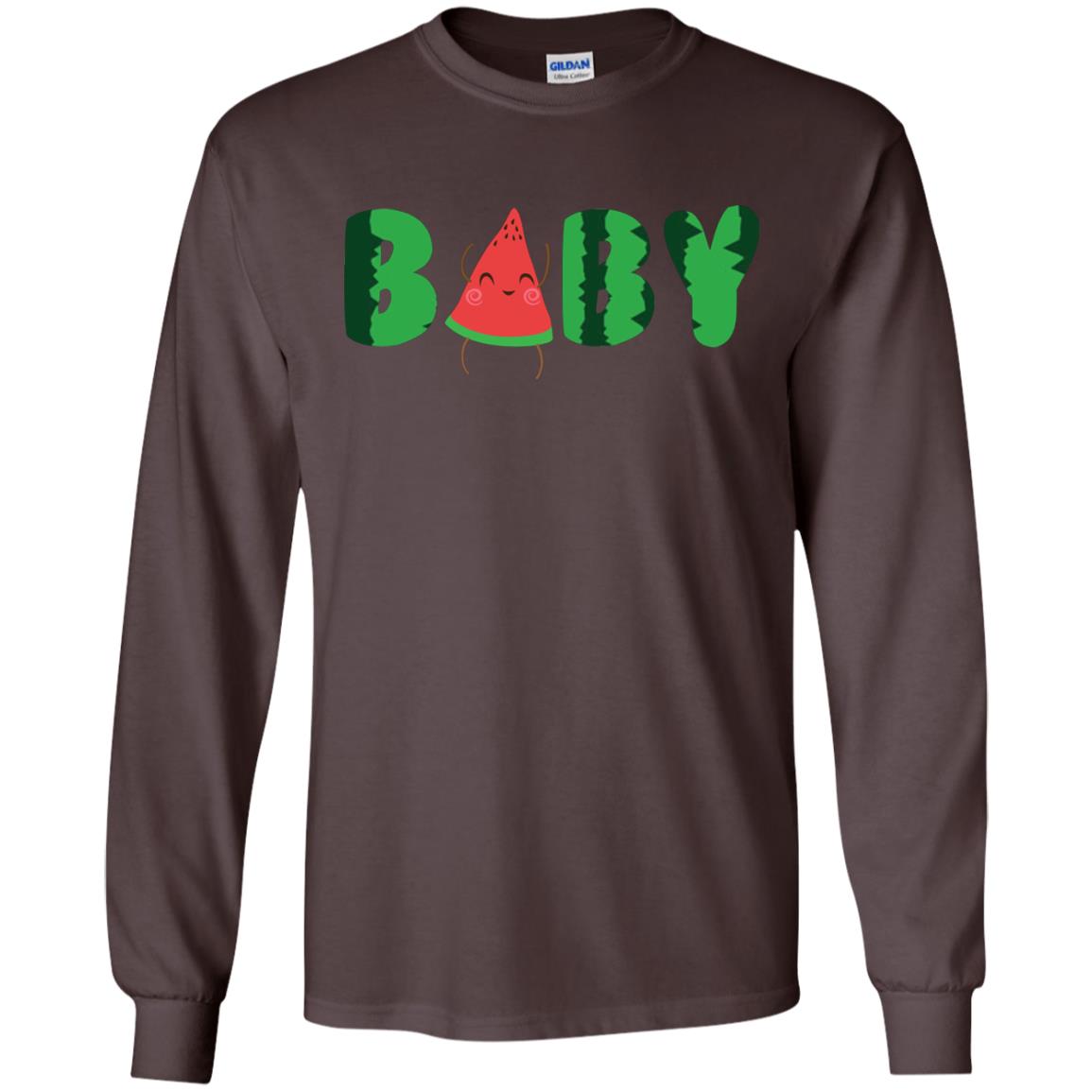 Baby Watermelon Funny Summer Melon Fruit Shirt For Baby Kids Dark Chocolate