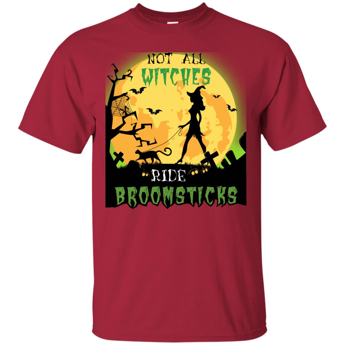 Not All Witches Ride Broomsticks Witches Walk With Cat Funny Halloween Shirt Cardinal